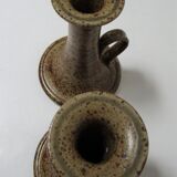 Pair of vintage sandstone candlesticks