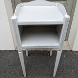 Painted and patinated bedside table