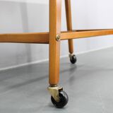 1960s Teak Side Table on Wheels, Denmark