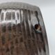 wide ceramic vase with fine brown collar - H: 23cm