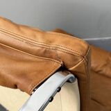 Fauteuil lounge JK 720, cuir couleur cognac, par Jørgen Kastholm pour Kill International, années 1970