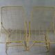 Pair of 1960s metal mesh chairs