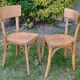 Pair of mismatched vintage bistro chairs