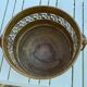 Round copper planter