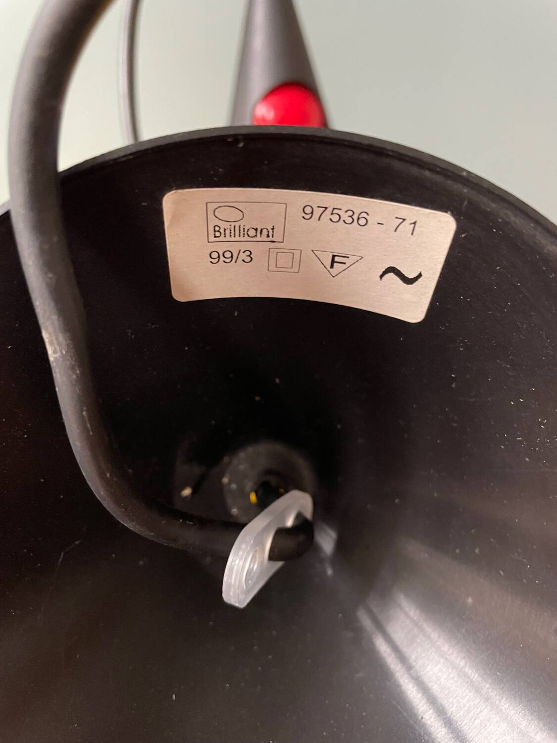 Memphis style yellow pendant light, 1980s