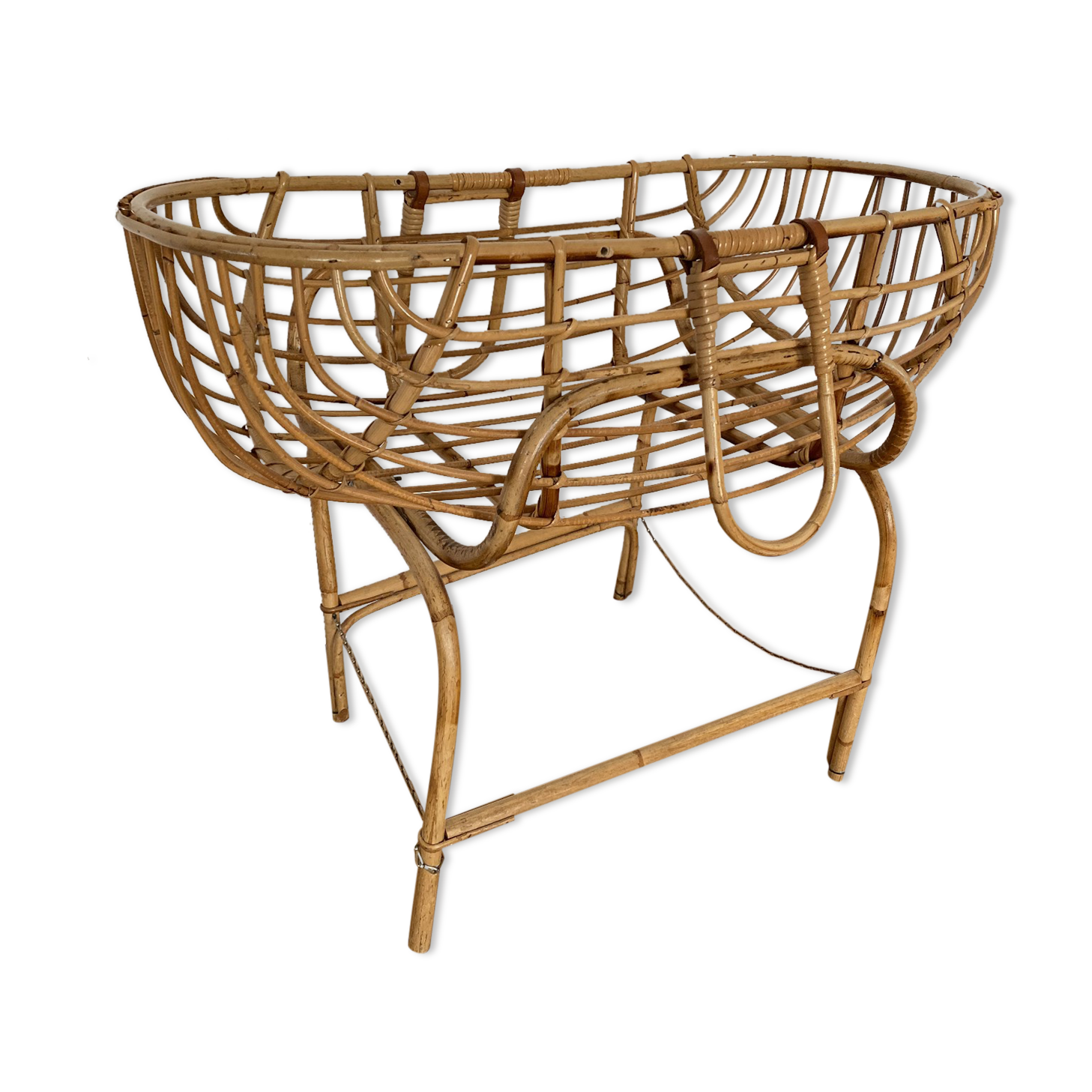 Vintage wicker crib