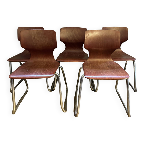 Lot de 6 chaises Pagholz de Adam Stegner