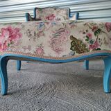 Louis XV style armchair and footstool