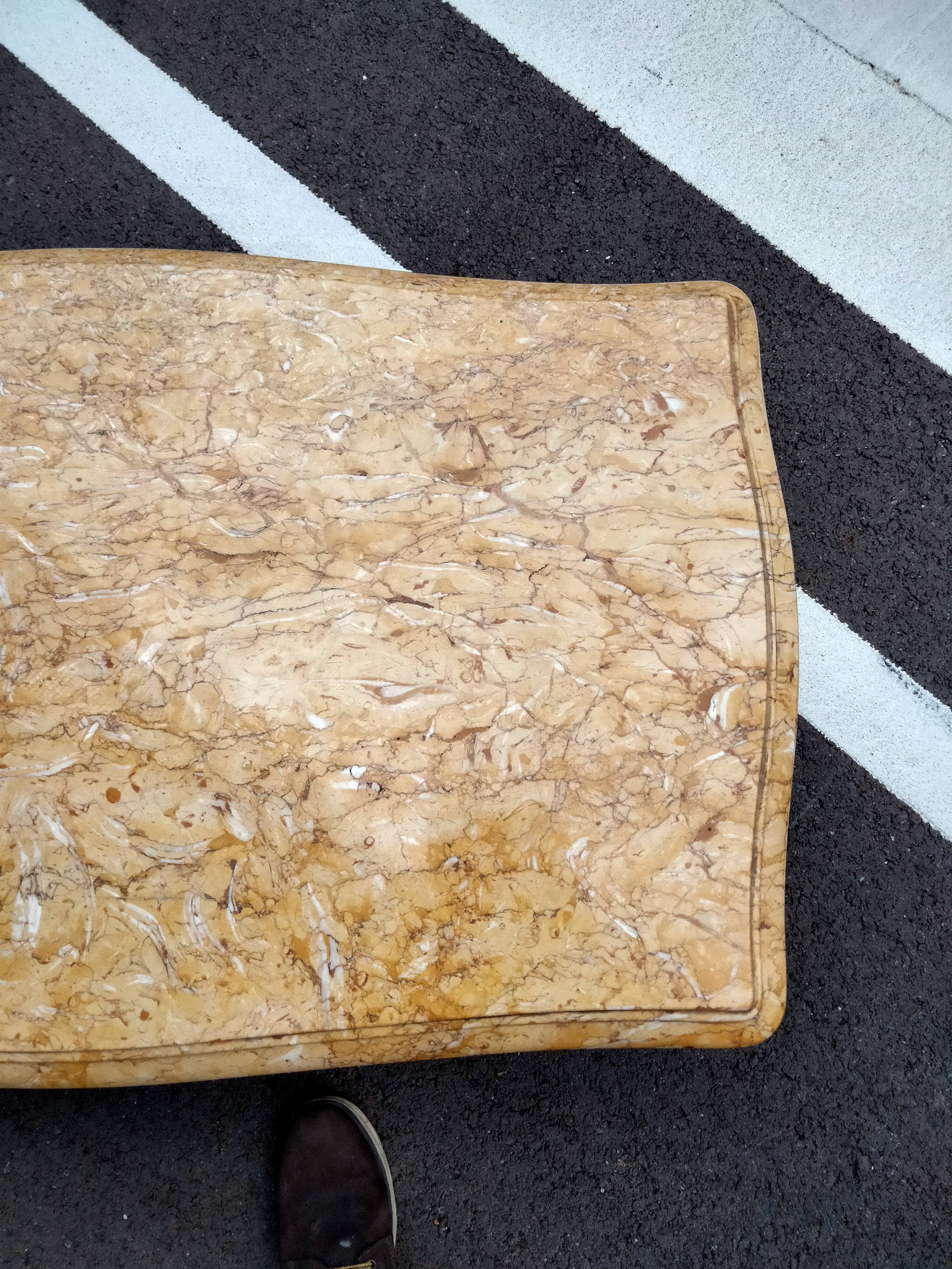 Old coffee table marquetry style louis xv marble top