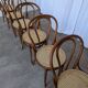 Set of 6 Bentwood Dining Chairs with Cane Seat / Bistro Thonet Style Chairs