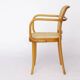 Ligna Armchair – 1950s/1960s Czechoslovakia, Bentwood Beech with New Rattan