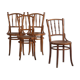 Set of 4 antique bentwood chairs in Thonet style – Central Europe, circa 1900