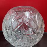 18cm cut crystal ball vase