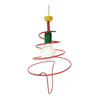 Multicolored ceiling light, spring, postmodern Memphis, 1980.