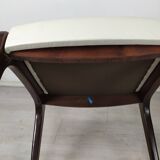 6 white leather Scandinavian chairs