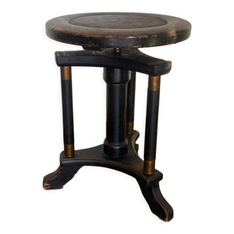 Art deco regency piano stool in oak 1920s