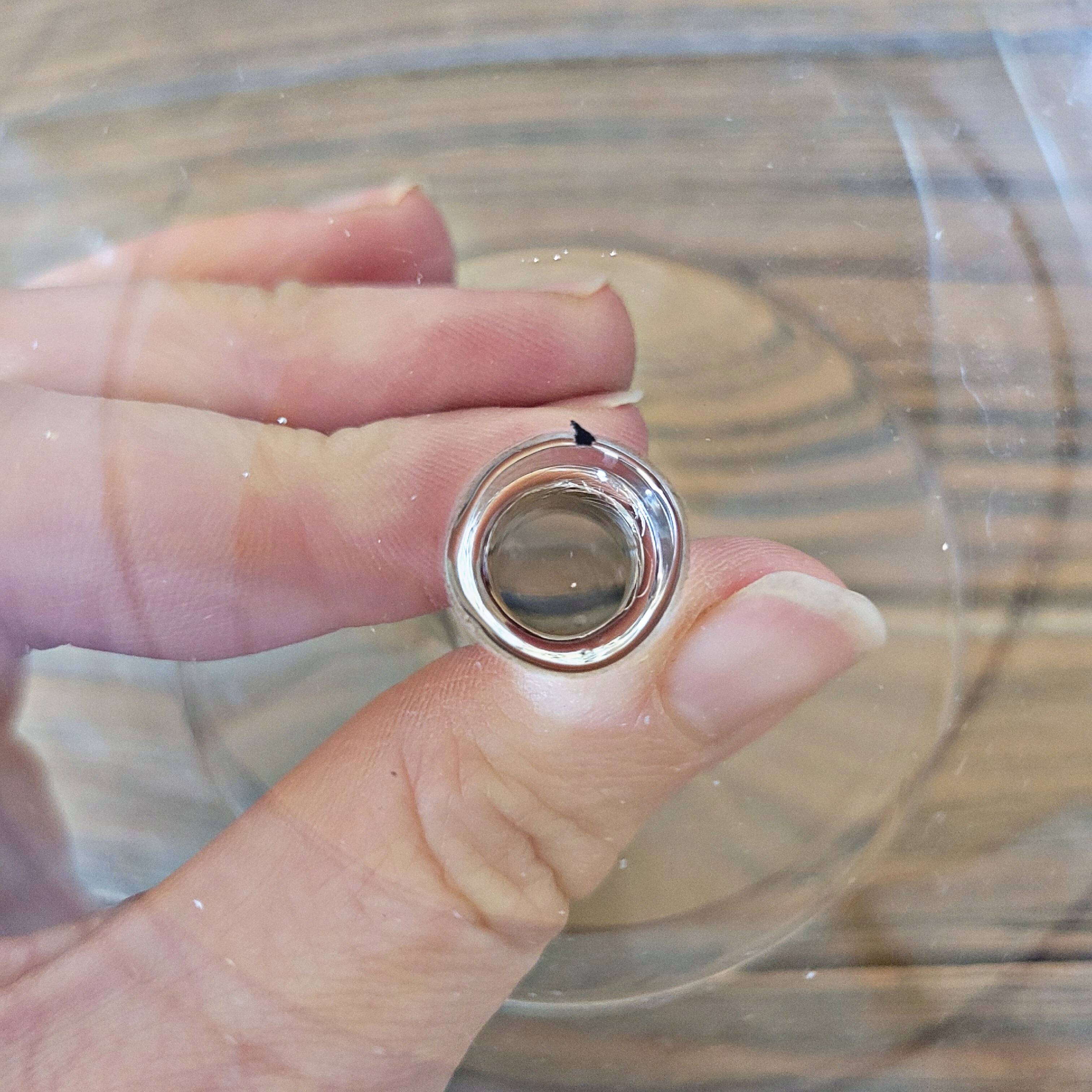 Vintage crystal ice cream cups with silver rim