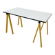 Yellow "Trestle" desk by Rodney Kinsman for Bieffeplast, 1980