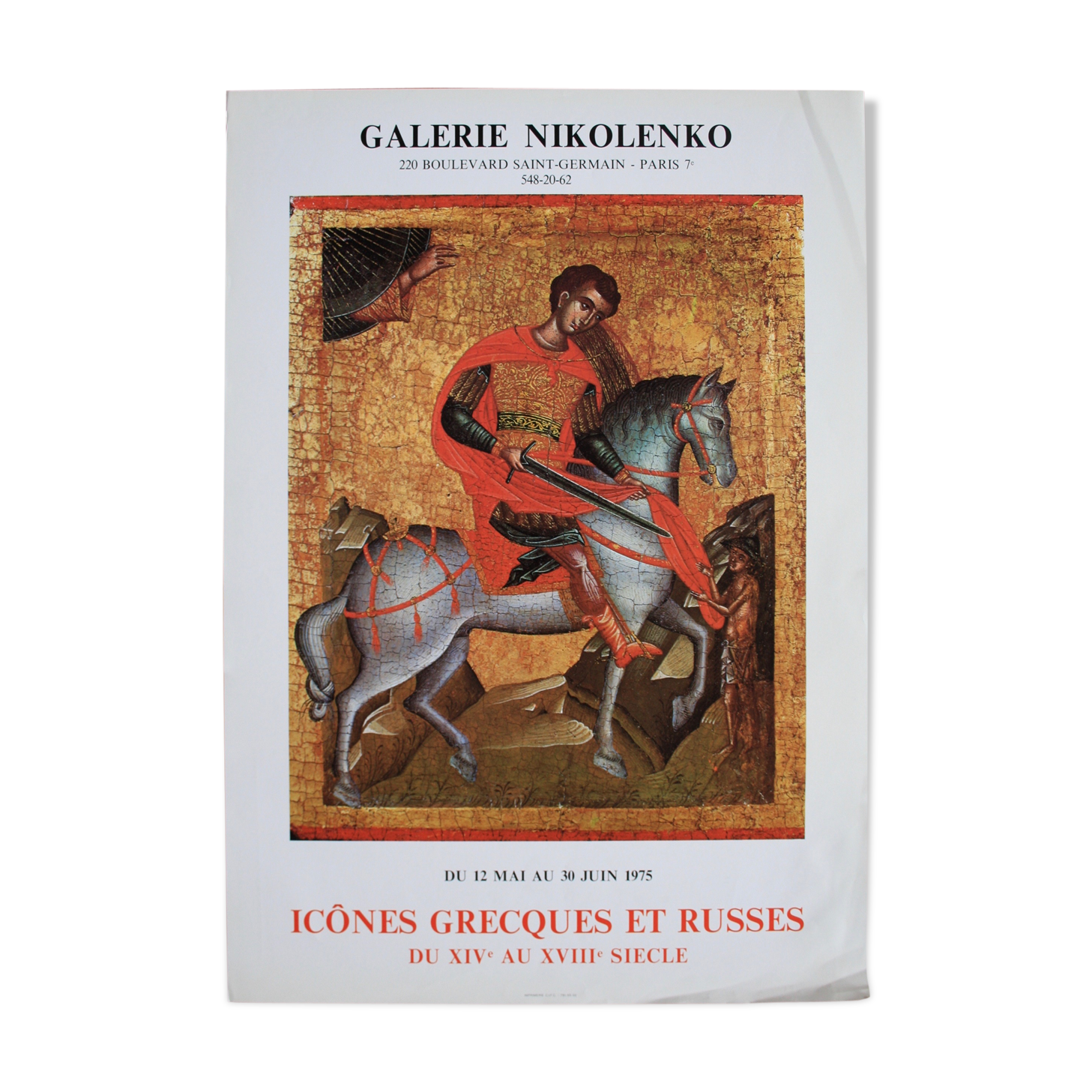 Original poster 64 x 45 icons 1975, Greeks and Russians/Gallery Nikolenko