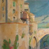 View of a village in the Pyrenees by Louis Courtin 1812-1841