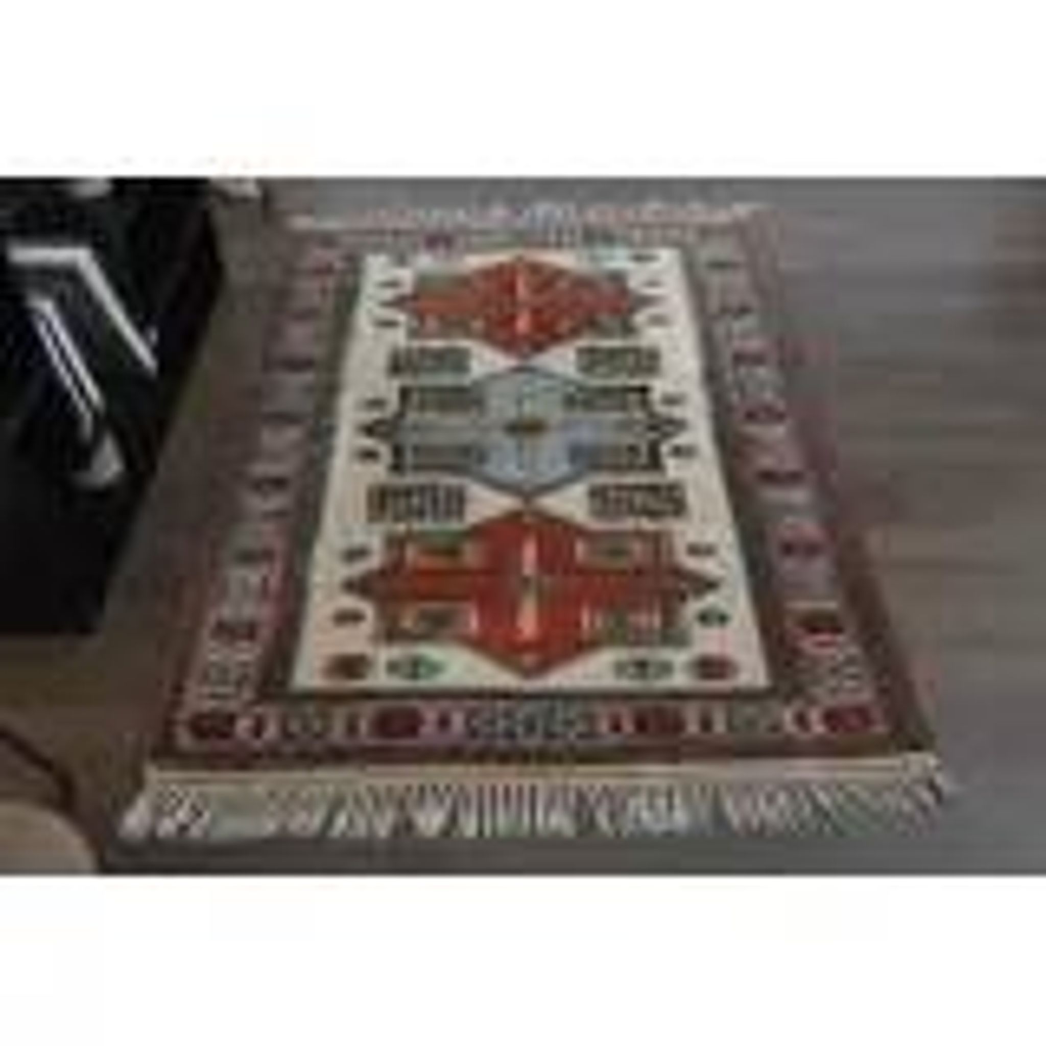 1960's Vintage Turkish Milas Handmade Wool Cotton Area Rug 130x180