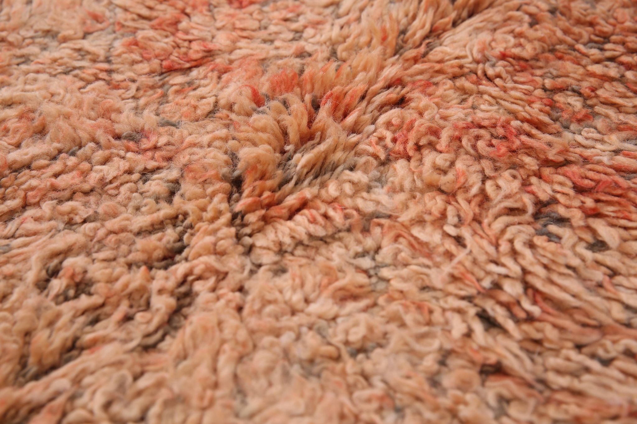 Peach Vintage Moroccan Rug 183 x 274 cm, Berber Wool Rug, Bohemian Rug