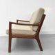 3-Seater Senator Sofa in Leather and Teak by Ole Wanscher for Cado, 1977