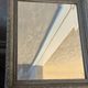 Antique bevelled mirror – Moulded wooden frame in anthracite 30/25 cm