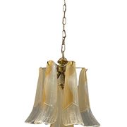 Suspension italienne en plumes de verre de Murano