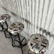 4 newly upholstered chain barstools