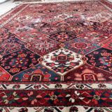 Antique carpet persian bakhtiari handmade 223cm x 301cm 1930s