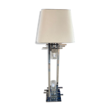 Floor lamp In stainless steel and Murano glass