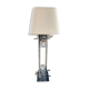 Lampadaire en inox et verre de Murano