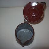 Painted enamelled teapot