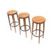 Lot de 3 tabourets de bar vintage fabriqués dans les années 1970