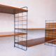 Scandinavian teak wall shelves and modular teak