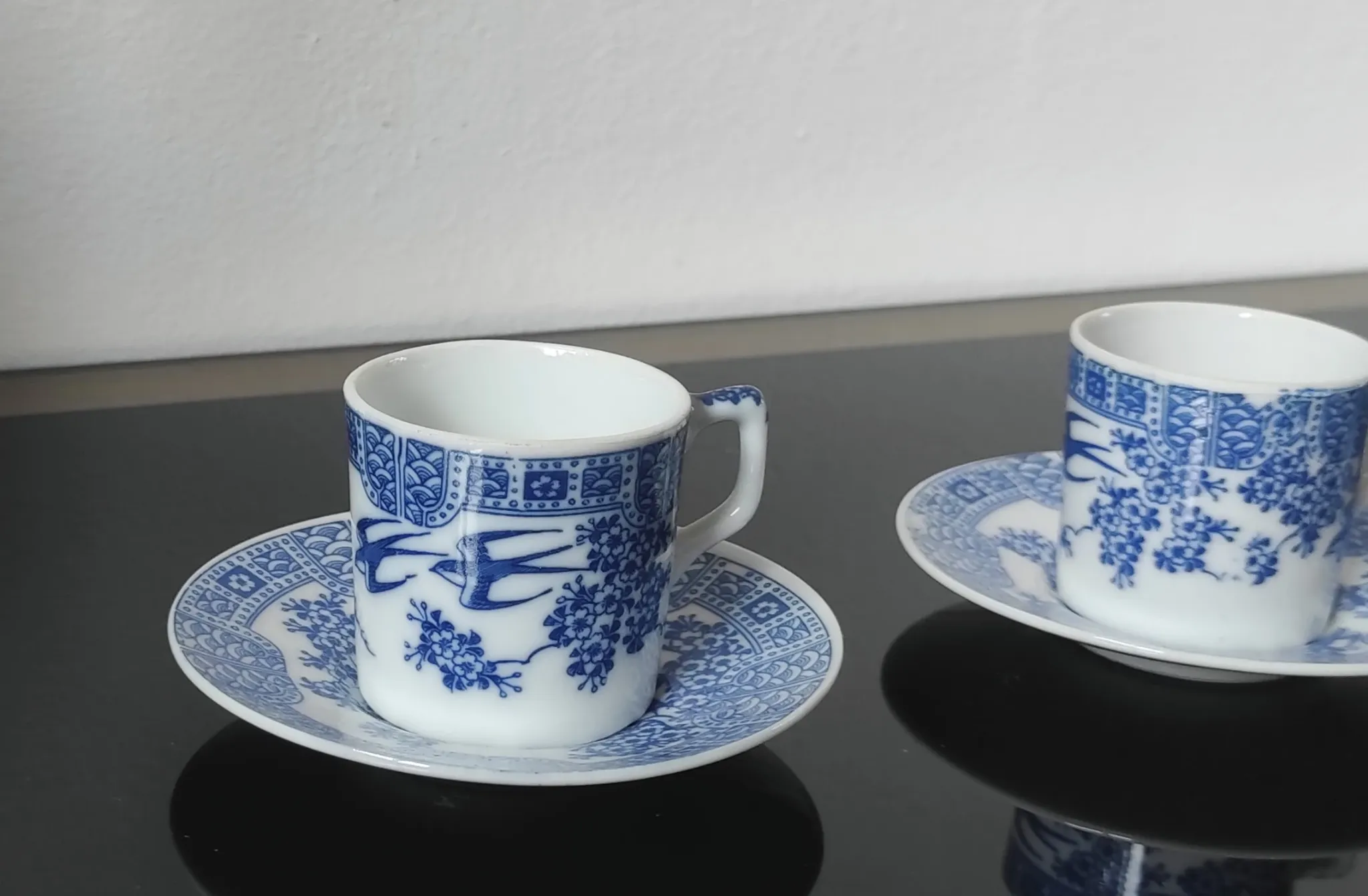 Vintage porcelain cup duo