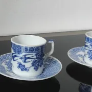 Vintage porcelain cup duo