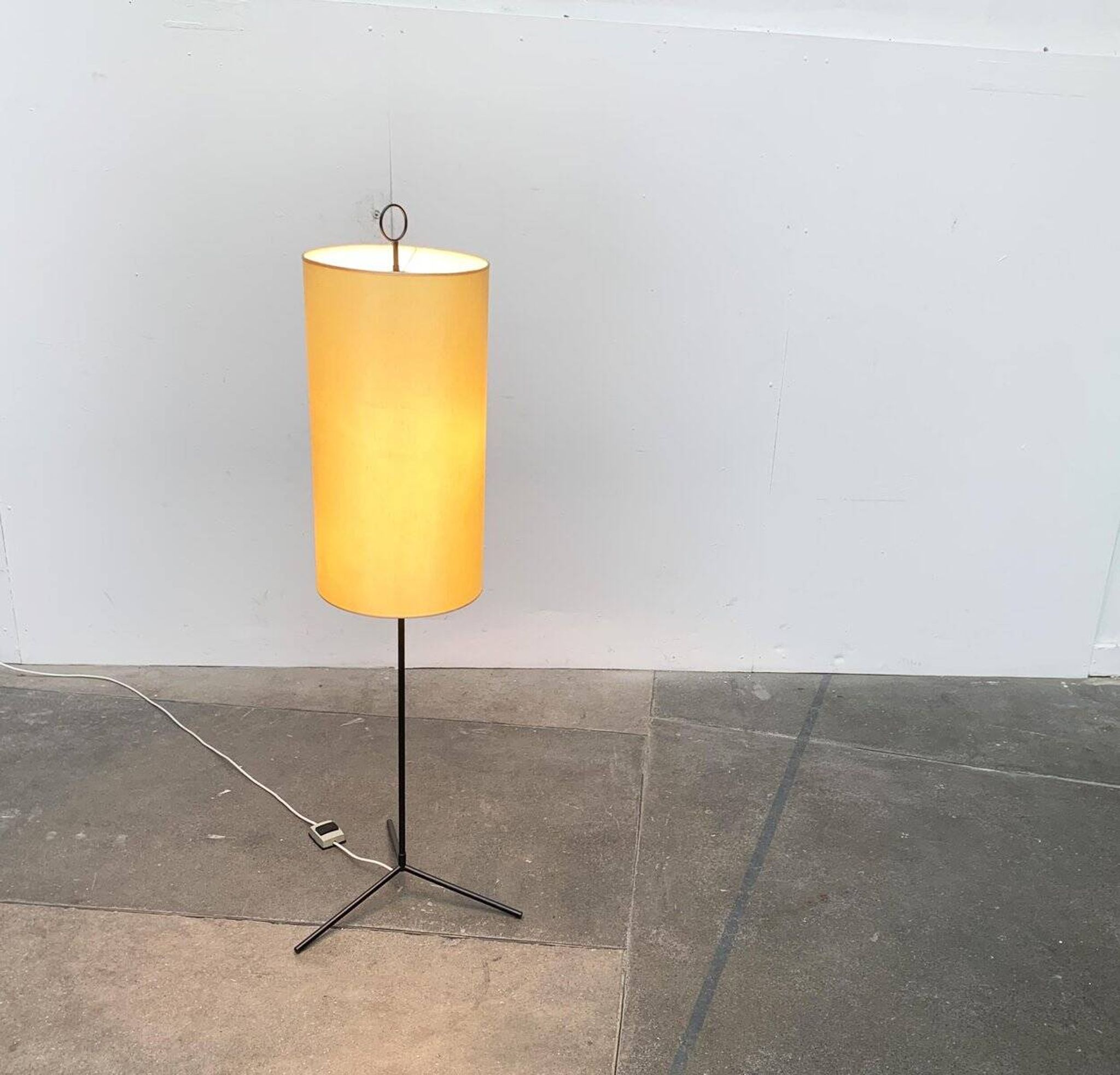 Mid-century minimalist tripod floor lamp