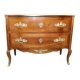Commode sauteuse vintage scandinave en bois et marbre rose, années 1960