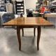Lacquered oak table - rotating and foldable top