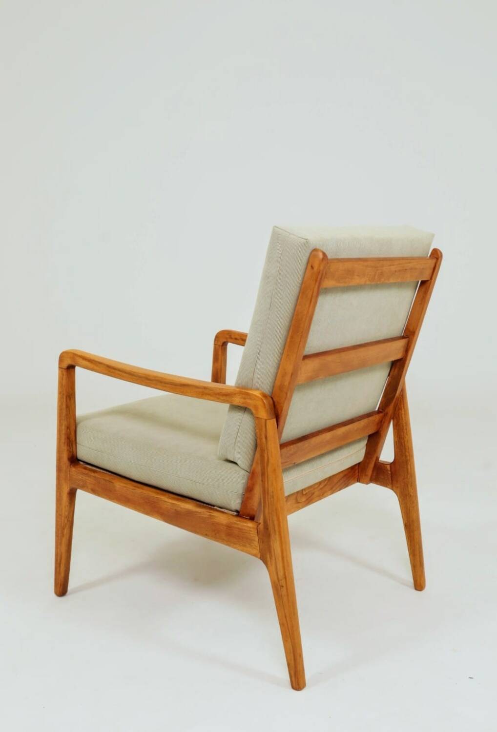 Mid Century Armchair Pastel Olive Cordury Cushion, 1980s