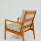Mid Century Armchair Pastel Olive Cordury Cushion, 1980s