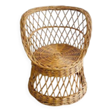 Fauteuil en osier vintage  enfant