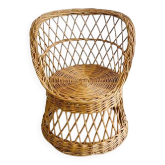 Fauteuil en osier vintage  enfant