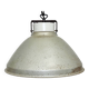 Grey metal industrial factory hanging lamp, 1960s