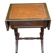 Petite table d'appoint à abattants style anglais plateau cuir & tiroir