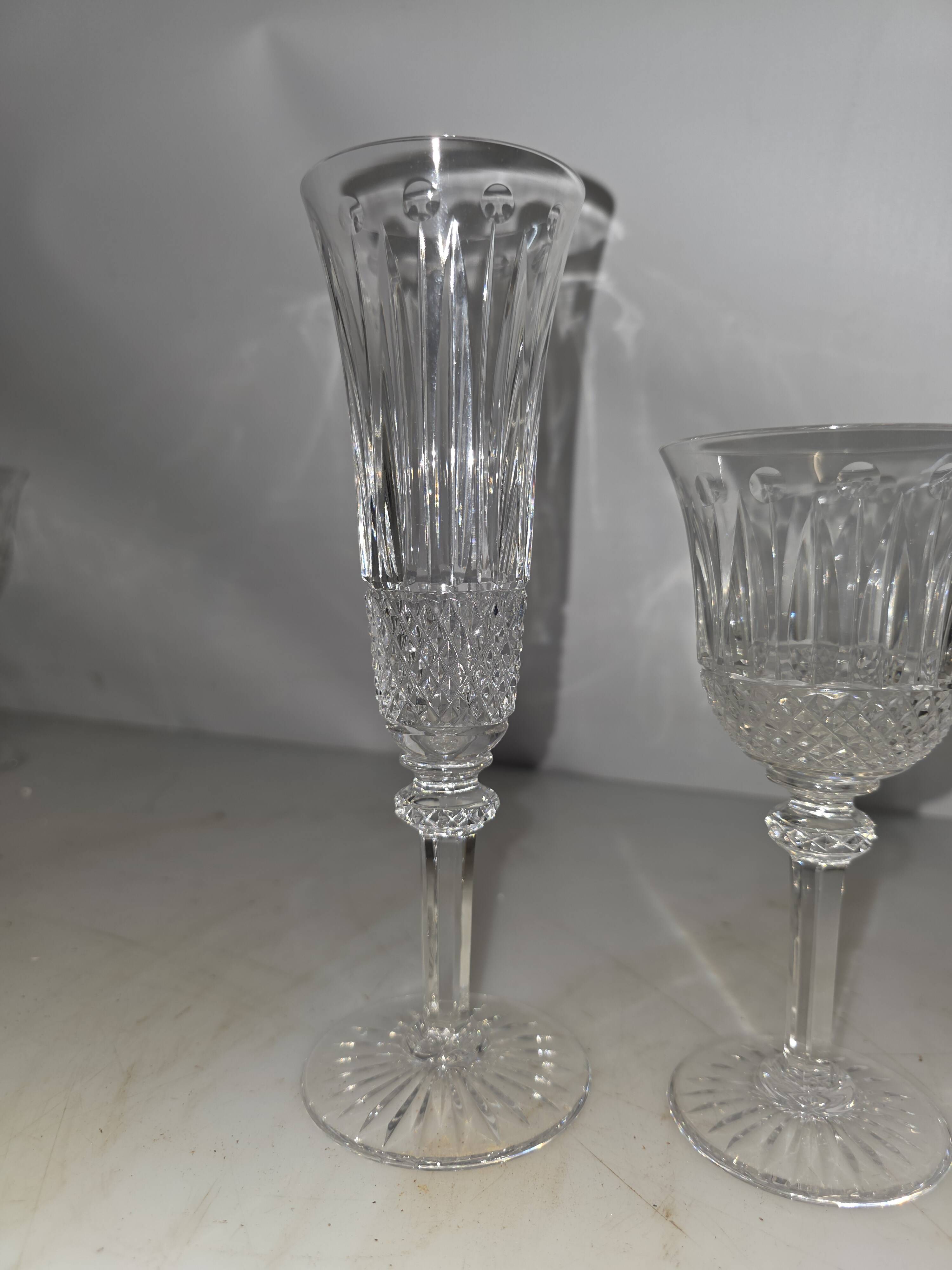 Service de 27 verres en cristal de Saint-Louis — Modèle Trianon
