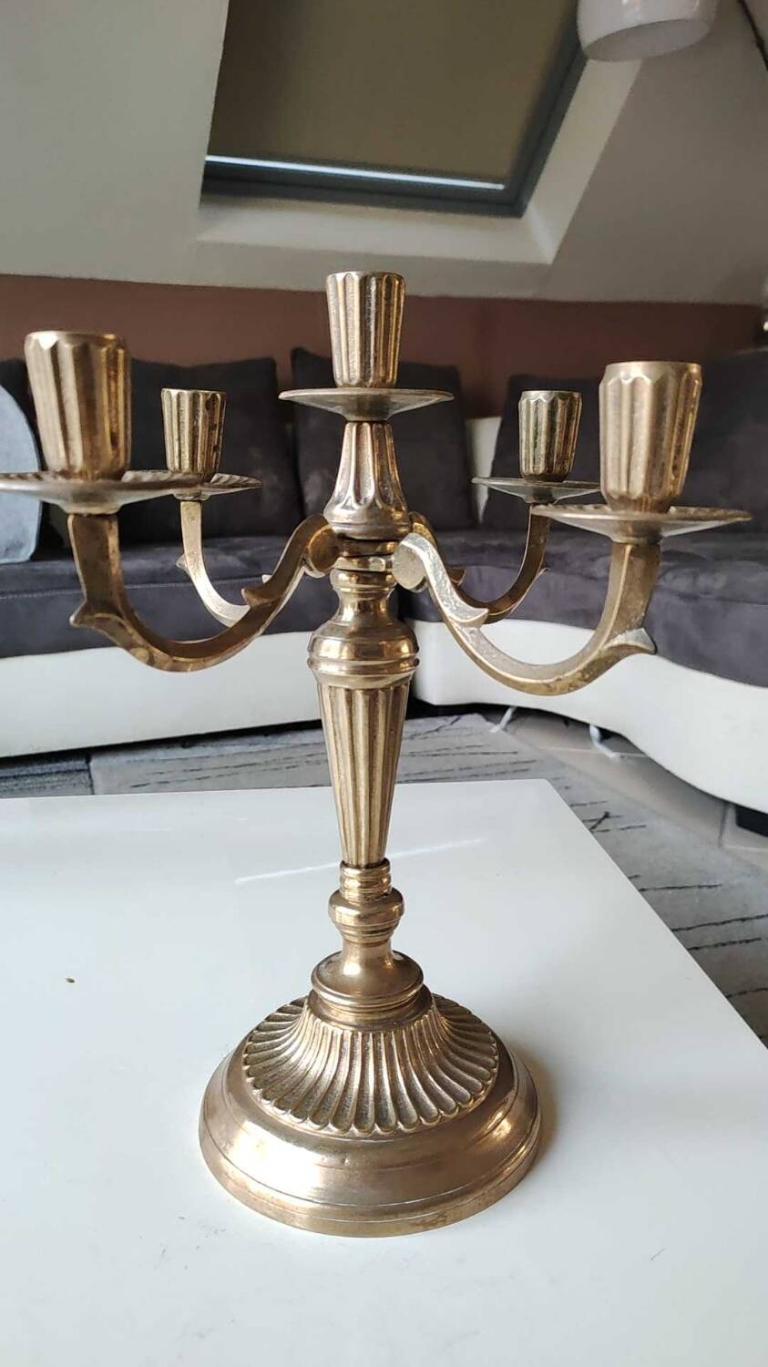 Large Baroque/Rocaille style candlestick/candelabra 5 lights. Mid 20th century