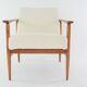 Fauteuil M bouclette crème